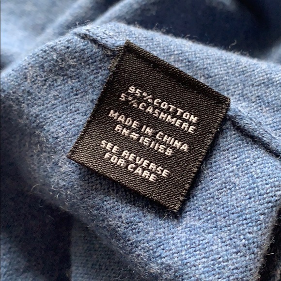 525 AMERICA Cashmere Blend VNeck Blue Frey Sweater - Picture 11 of 11